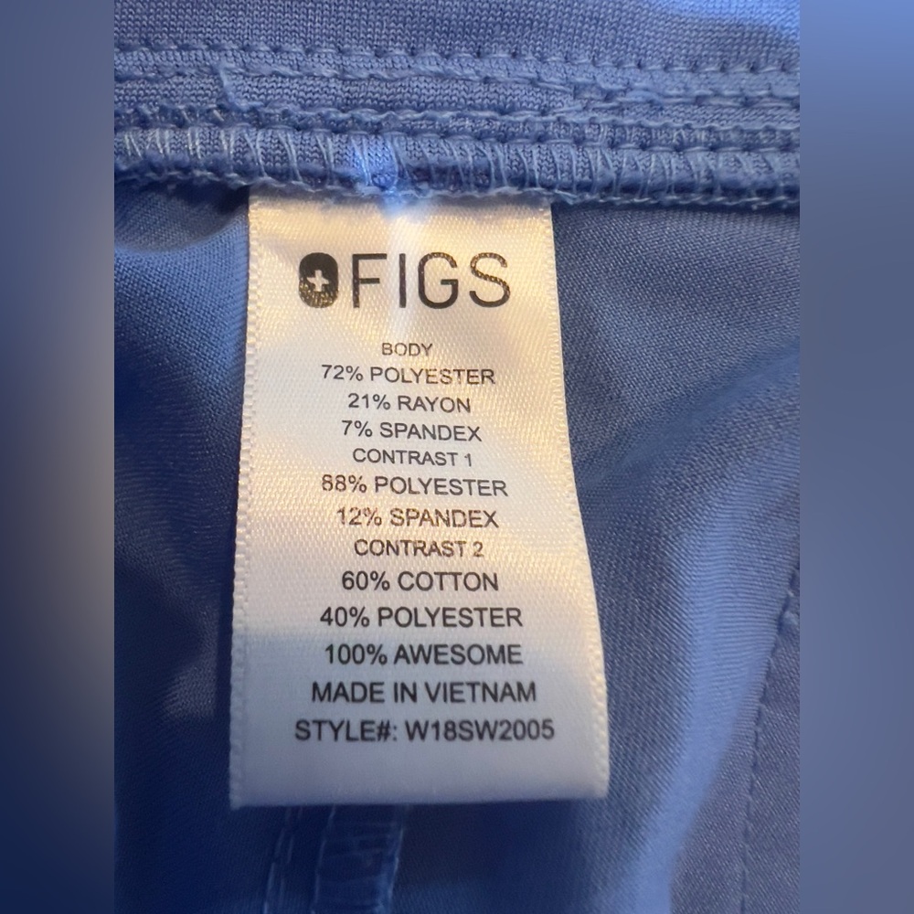 Figs Technical Collection Jogger Scrub Pant, Blue, Size Medium - Picture 4 of 4
